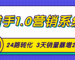 猎手1.0营销系统，从0到1，营销实战课，24路转化秘诀3天销量暴增20倍-葛仙仙资源库