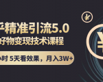 知乎精准引流5.0+知乎好物变现技术课程：每天1-2小时5天看效果，月入3W+-葛仙仙资源库