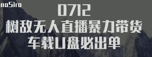 树敌‮习研‬社抖音无人直播暴力带货车载U盘必出单，单号单日产出300纯利润-葛仙仙资源库