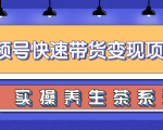 柚子视频号带货实操变现项目,零基础操作养身茶月入10000+-葛仙仙资源库