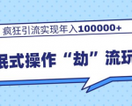 团队内部课程,流氓式操作“劫”流玩法,疯狂引流实现年入100000+-葛仙仙资源库