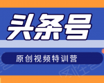 头条号原创视频特训营：一对一带你玩转短视频，新号10天日收益破252元-葛仙仙资源库