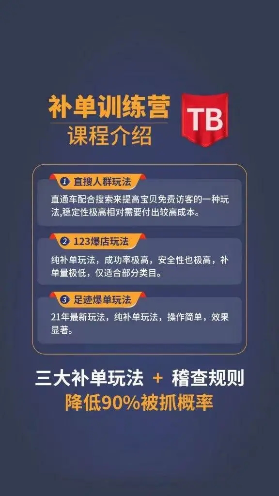 数据蛇淘宝2021最新三大补单玩法+稽查规则，降低90%被抓概率-葛仙仙资源库