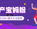 引200+预产期宝妈,从预产期到K12教育持续转化,操作方法简单-葛仙仙资源库