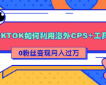 详细解析TIKTOK如何利用海外CPS+工具0粉丝轻松变现月入过万-葛仙仙资源库