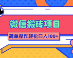 微信搬砖项目,简单几步操作即可轻松日入100+【批量操作赚更多】-葛仙仙资源库