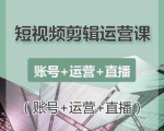 南小北短视频剪辑运营课:账号+运营+直播,零基础学习手机剪辑【视频课程】-葛仙仙资源库