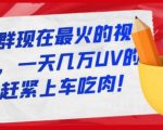 淘宝店群现在最火的视频玩法,一天几万UV的玩法,赶紧上车吃肉-葛仙仙资源库