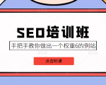 SEO培训班课程，手把手教你做出一个权重6的例站，价值8000元-葛仙仙资源库