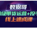 数据哥·超级带货运营+投手线上速成课，快速提升运营和熟悉学会投手技巧-葛仙仙资源库