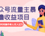 公众号流量主暴利撸收益项目，空闲时间操作单人月入过万-葛仙仙资源库