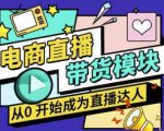 大鹏·电商直播带货课，系统学习直播带货各环节技巧和套路-葛仙仙资源库