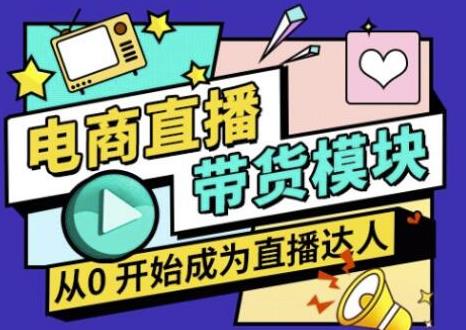 大鹏·电商直播带货课，系统学习直播带货各环节技巧和套路-葛仙仙资源库