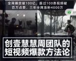 创壹慧慧周短视频爆款方法论,让你快速入门、少走弯路、节省试错成本-葛仙仙资源库