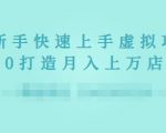 2022年虚拟项目实战指南，新手从0打造月入上万店铺-葛仙仙资源库