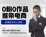 猴帝电商直播起号课，零粉零作品开播底层逻辑，直播五天打爆广场流量-葛仙仙资源库