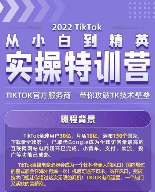 Seven漆·2022Tiktok从小白到精英实操特训营，带你掌握Tiktok账号运营-葛仙仙资源库