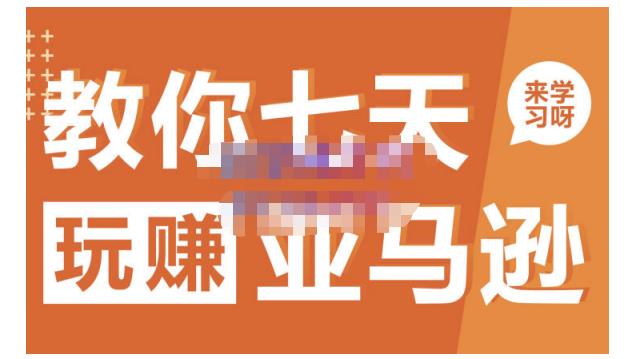 晟尧跨境·教你七天玩赚亚马逊，教你轻松玩赚亚马逊，适合小白学习-葛仙仙资源库