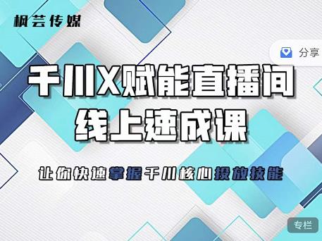 枫芸传媒-线上千川提升课，提升千川认知，提升千川投放效果-葛仙仙资源库