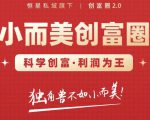 肖厂长创富圈2.0之【小而美创富圈】,108招科学创富底层逻辑,让你少采坑涨利润-葛仙仙资源库