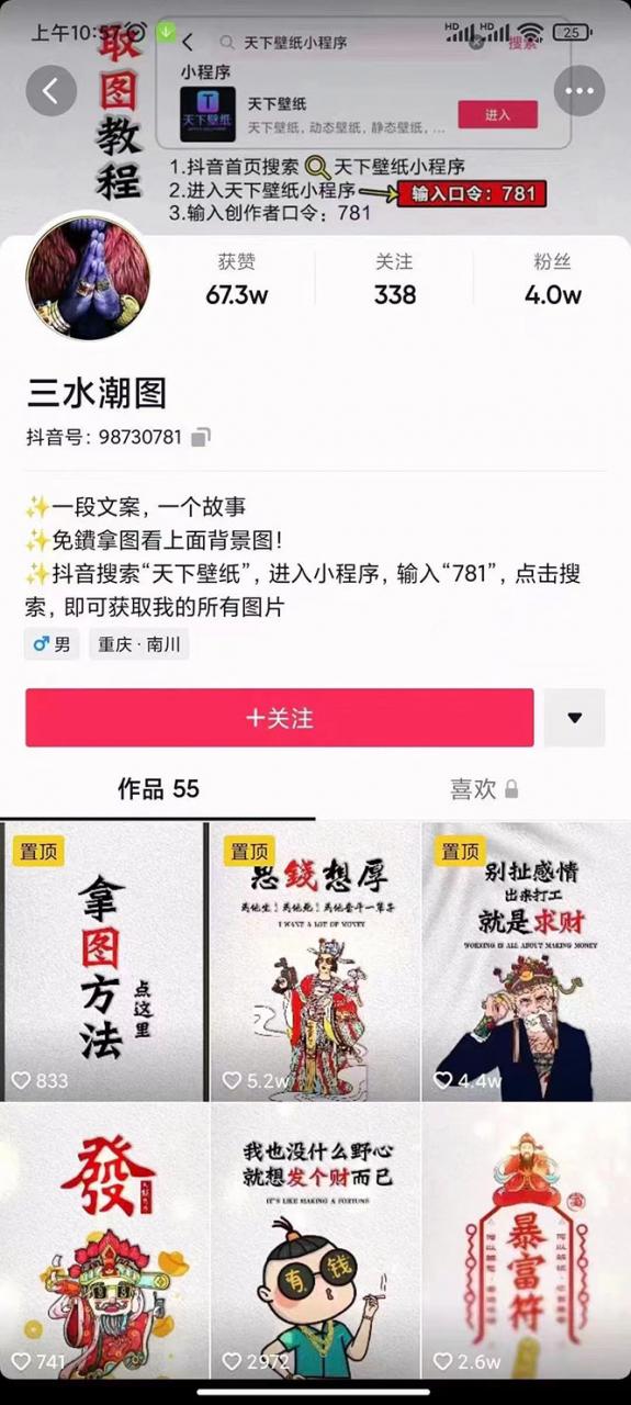 国潮壁纸变现项目，新手可操作日赚200+【素材+软件+教程】-葛仙仙资源库
