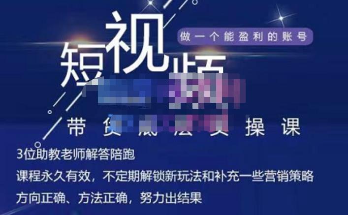 吴Sir·短视频带货底层实操课，教你如何选爆品、了解获短视频流量密码，正确起号-葛仙仙资源库