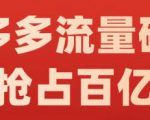 阿杰·拼多多流量破局:如何打黑标，爆款的思路，拼多多流量框架，快速抢占百亿流量-葛仙仙资源库