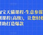 樊剑淘宝天猫课程-生意参谋数据分析系列课程(高级),让您轻松运营店铺,帮助打造爆款-葛仙仙资源库