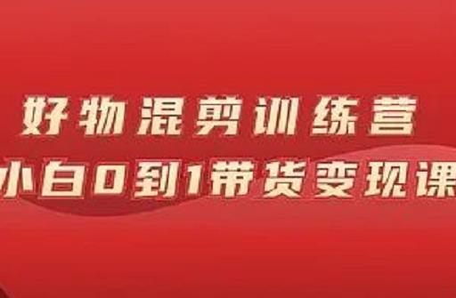 万三好物混剪训练营：小白0到1带货变现课-葛仙仙资源库