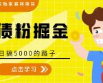 全网2022独家暴利项目,负债粉掘金,日搞5000的路子-葛仙仙资源库