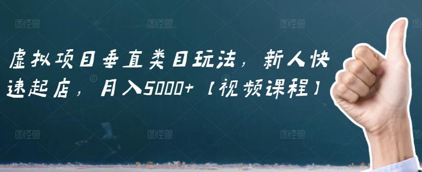 虚拟项目垂直类目玩法，新人快速起店，月入5000+【视频课程】-葛仙仙资源库
