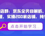 贝千电商店群:京东全类目解析,京东店群专业运营,实操200家店铺,纯实战经验-葛仙仙资源库