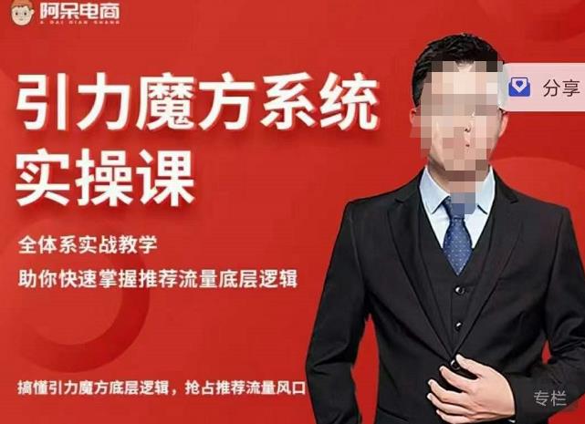 阿呆-引力魔方系统实操课，全体系实战教学，助你快速掌握推荐流量底层逻辑-葛仙仙资源库