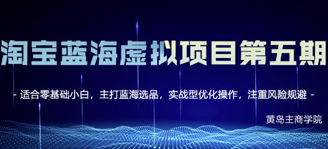 黄岛主淘宝虚拟无货源3.0+4.0+5.0，适合零基础小白，主打蓝海选品，实战型优化操作-葛仙仙资源库