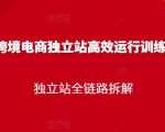 跨境电商独立站高效运行训练营,独立站全链路拆解-葛仙仙资源库
