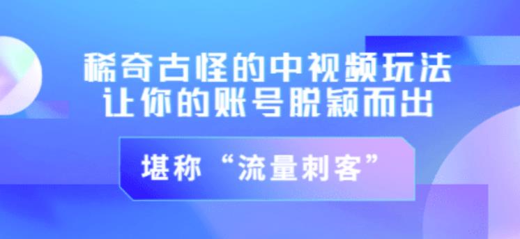不讲李·稀奇古怪的冷门中视频冷门玩法，让你的账号脱颖而出，成为流量刺客！（图文+视频）-葛仙仙资源库