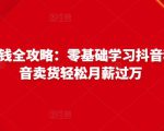 抖音电商赚钱全攻略:零基础学习抖音种草,靠抖音卖货轻松月薪过万-葛仙仙资源库