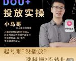 小马哥-Dou+投放实操课,抖加投放,随心推,付费起号逻辑,打破低播放转化-葛仙仙资源库