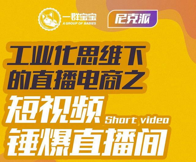 尼克派·工业化思维下的直播电商之短视频锤爆直播间，听话照做执行爆单-葛仙仙资源库