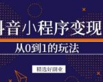 商梦网校-抖音小程序一个能日入300+的副业项目,变现、起号、素材、剪辑-葛仙仙资源库