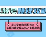 玩转微信视频号赚钱:小白变大咖涨粉百万实现快速变现1000万的现金流-葛仙仙资源库