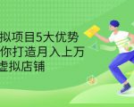 拆解虚拟项目5大优势，0基础教你打造月入上万虚拟店铺（无水印）-葛仙仙资源库