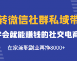 玩转微信社群私域带货,学会就能赚钱的社交电商,在家兼职副业再挣8000+-葛仙仙资源库