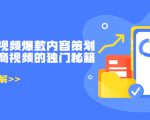 带货短视频爆款内容策划,关于电商视频的独门秘籍(价值499元)-葛仙仙资源库