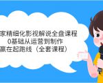 独家精细化影视解说全盘课程,0基础从运营到制作,赢在起跑线(全套课程)-葛仙仙资源库