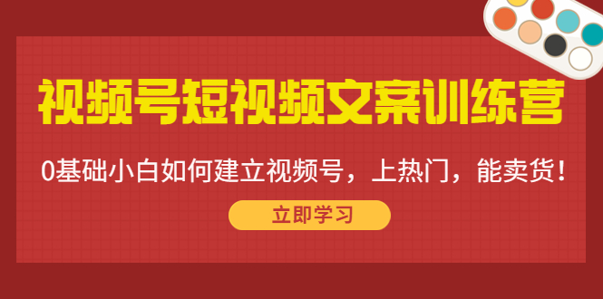 视频号短视频文案训练营：0基础小白如何建立视频号，上热门，能卖货！-葛仙仙资源库