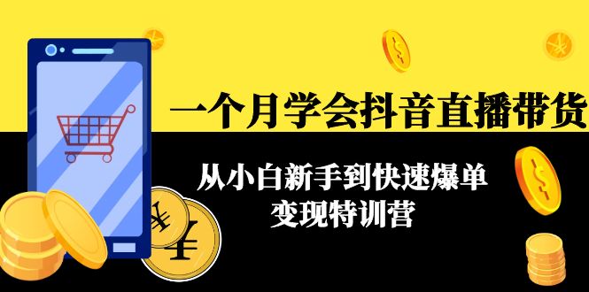 一个月学会抖音直播带货：从小白新手到快速爆单变现特训营(63节课)-葛仙仙资源库