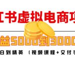 小红书虚拟电商项目：从小白到精英 月收益5000到30000 (视频课程+交付手册)-葛仙仙资源库