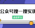 公众号搜一搜实训，收录与恢复收录、 排名优化黑科技，附送工具（价值998元）-葛仙仙资源库