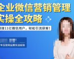 企业微信营销管理实操全攻略,链接11亿微信用户,轻松引流获客!-葛仙仙资源库